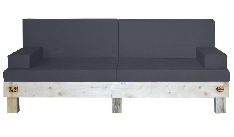 Sofa Palet Nature en Madera 80 x 200 x 38 cm