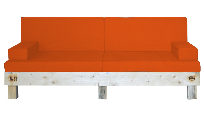 Sofa Palet Nature en Madera 80 x 200 x 38 cm