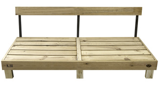Sofa Palet Nature en Madera 80 x 200 x 38 cm