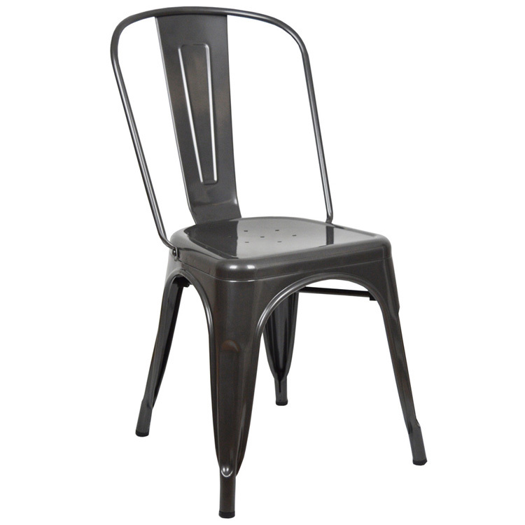 Silla Tudix de Estilo Industrial Vintage Color Gunmetal