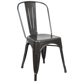 Silla Tudix  Diseño Industrial Vintage Color Gunmetal