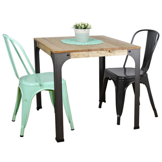Conjunto de Mesa Bar Bristol y 4 Sillas Tudix Verde Menta