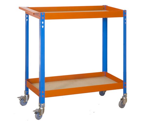 Mesa de Trabajo Metálica en Kit SimonWork Wagon 2 Estantes