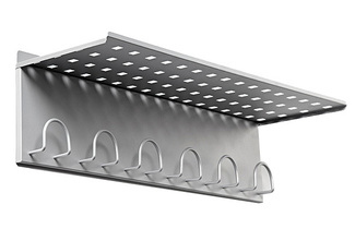 Perchero de Pared de Metal Pintado Gris Ref.6120
