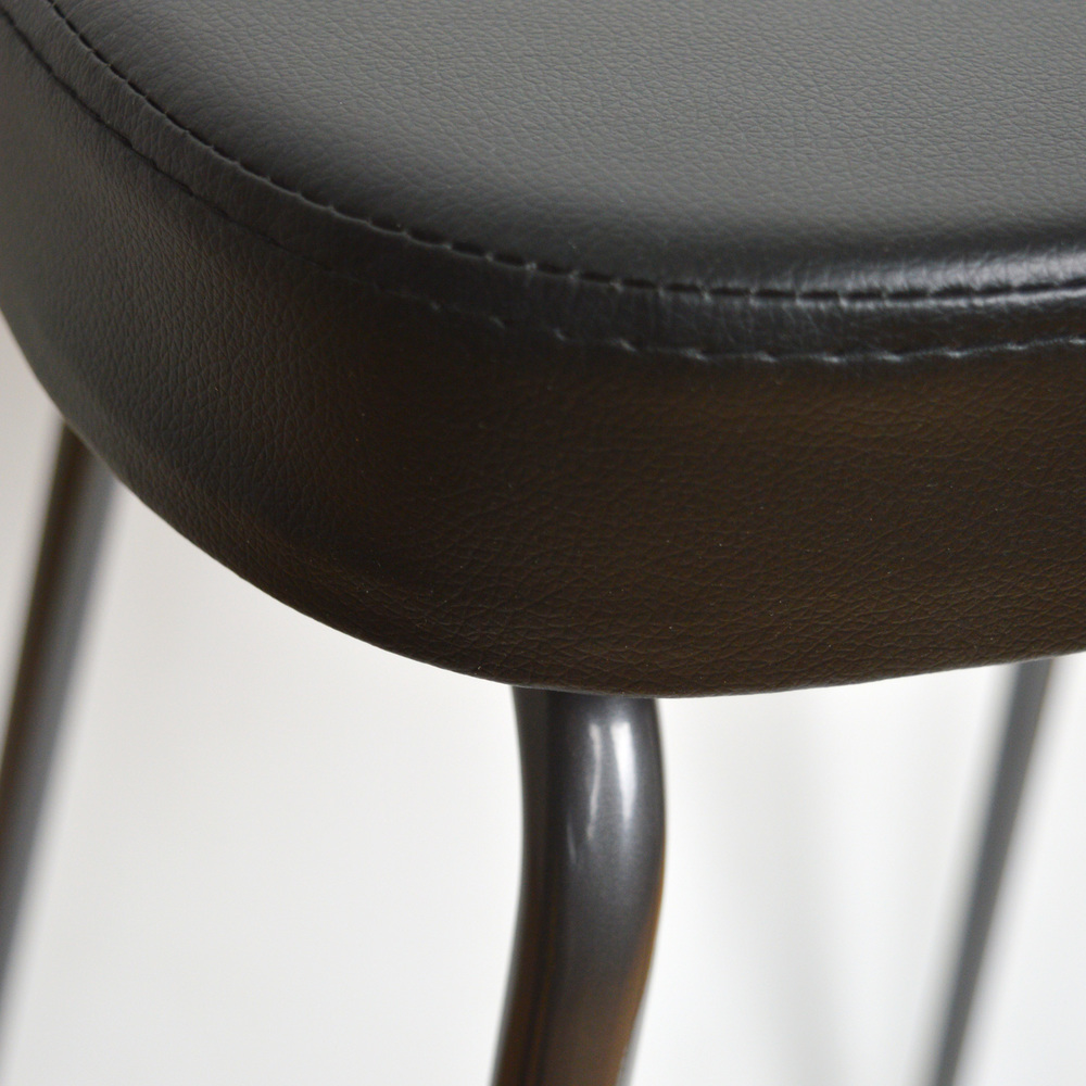 Taburete Bar Industrial Apilable Negro