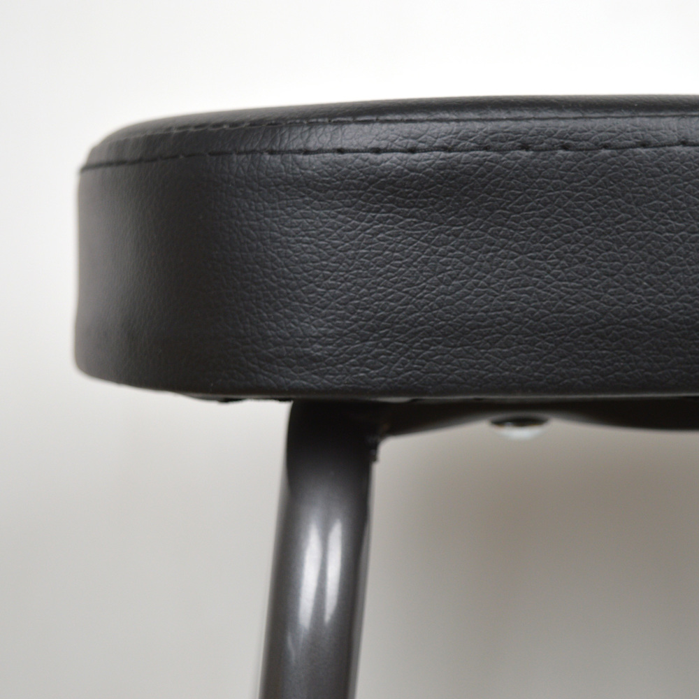 Taburete Bar Industrial Apilable Negro