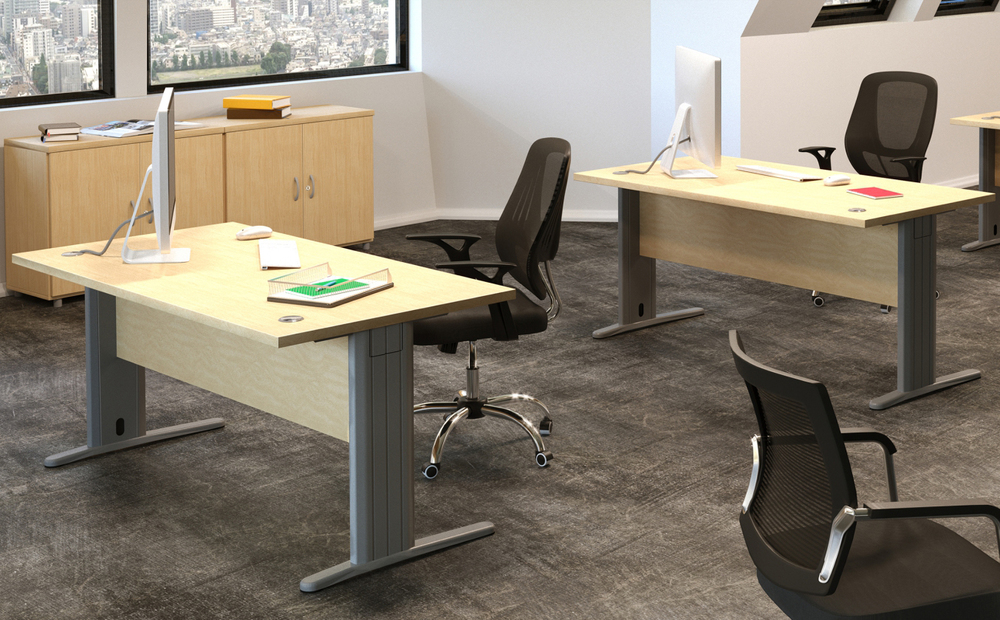 Mesa Oficina Melamina Serie Euro 3000