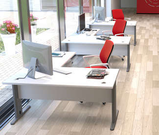 Mesa Oficina Melamina Serie Euro 3000