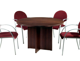 Mesa Sala de Juntas Redonda Base Aspa Serie Euro