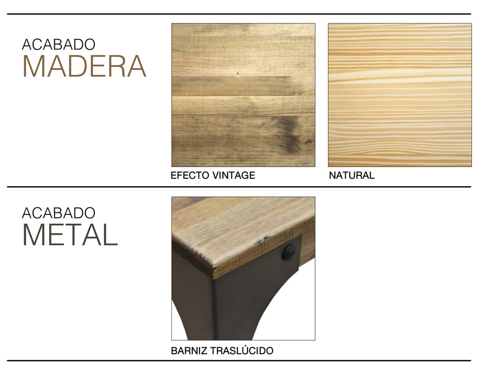 Mesa Oficina Industrial Bristol con Faldón