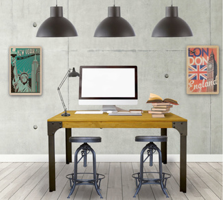 Mesa Oficina Estudio Vintage Boston 