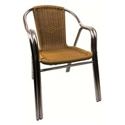 Silla de Alumino Doble Tubo Asiento de Ratán