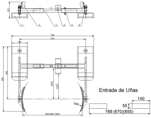 Implemento Carretilla Bidón Vertical Ref.3043-P