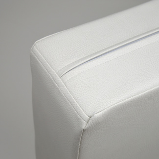 Cojín Panamá con Funda de Polipiel Blanco Roto 65 x 80 x 15 