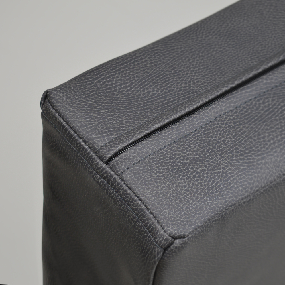 Cojín Panamá con Funda de Polipiel Gris Oscuro 45 x 80 x 15 