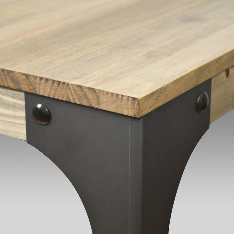 Mesa de Centro Vintage Bristol en Madera Maciza Cuadrada