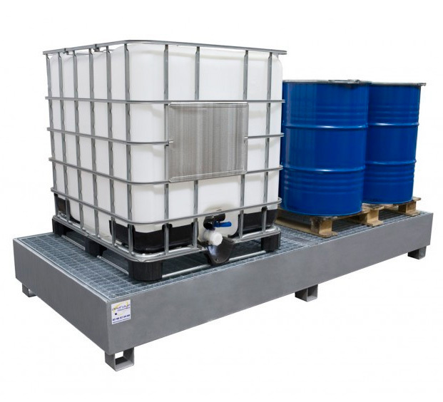 Cubeto Retencion galvanizado para 2 GRG-IBC.