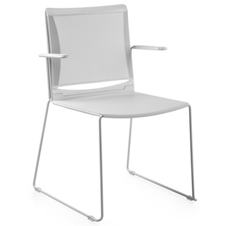 Silla Confidente Splash Negra con Malla