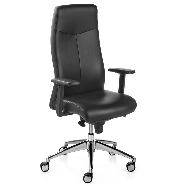 Silla Alta Dirección Piel Color Negro XL 