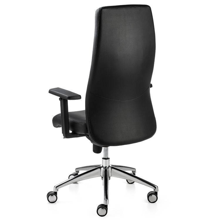 Silla Alta Dirección Piel Color Negro XL 