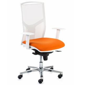 Silla de Oficina Atika Pro Blanca Alta Respaldo Malla 