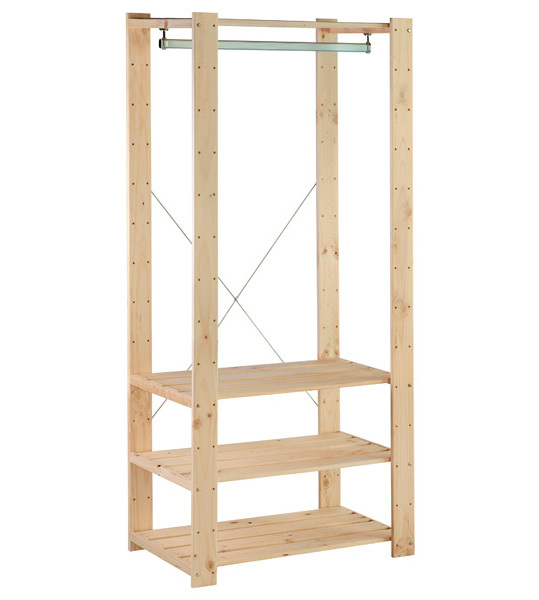 Estantería Vestidor Evolution de Pino Alistonado Ref.EVDR40.99