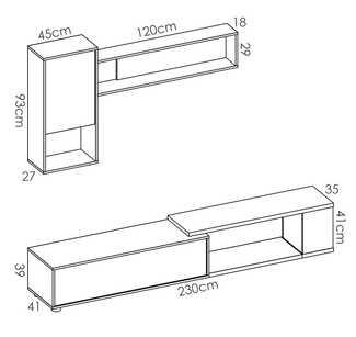 Conjunto Salón de Televisón Flexible Obi