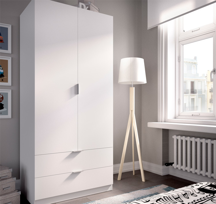Armario Essen 2 Puertas y 2 Cajones 52 x 81 x 184 cm