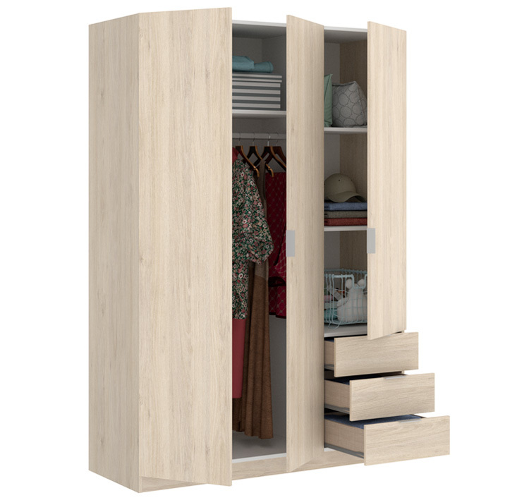 Armario Essen 3 Puertas y 3 Cajones 52 x 121 x 184 cm