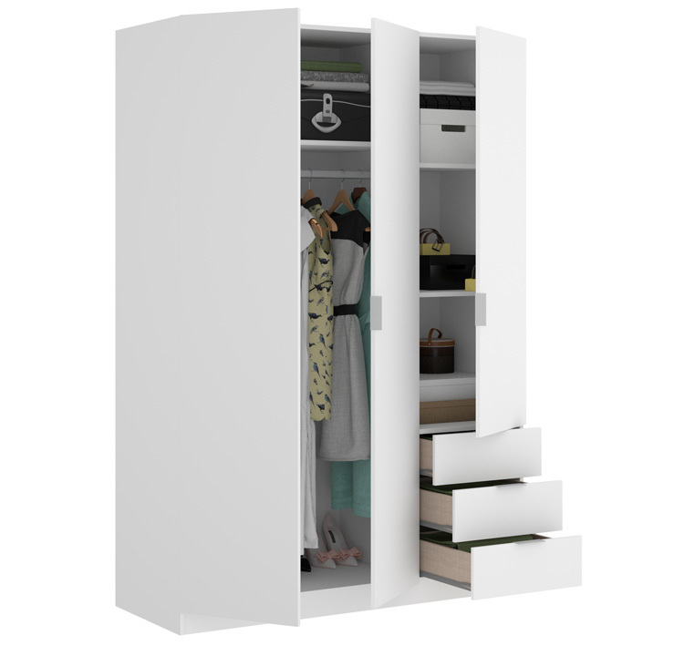 Armario Essen 3 Puertas y 3 Cajones 52 x 121 x 184 cm
