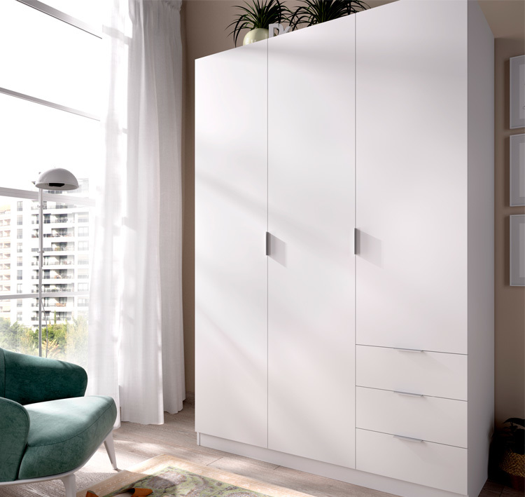 Armario Essen 3 Puertas y 3 Cajones 52 x 121 x 184 cm