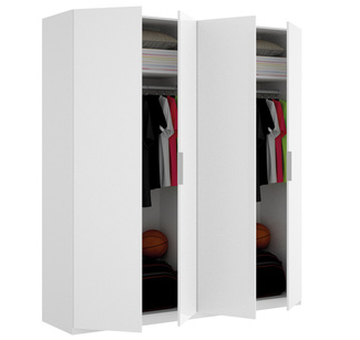 Armario Essen 4 Puertas Blanco Brillo 52 x 180 x 204 cm