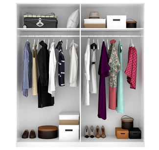 Armario Essen 4 Puertas Blanco Brillo 52 x 180 x 204 cm