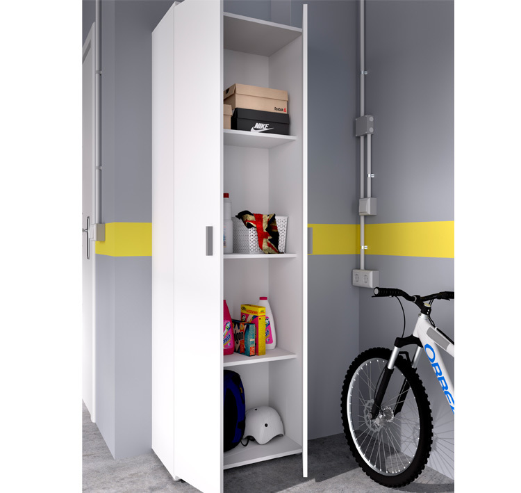 Armario Multiusos Fit con 2 Puertas y 3 Baldas