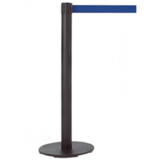 Poste Negro de Metal Texturizado Cinta Azul 