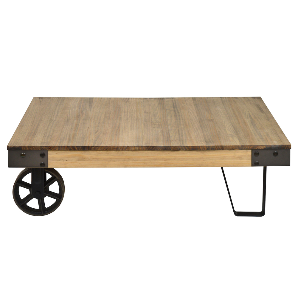 Mesa de Centro Sofá Bristol Ruedas y Patas 80 x 113 x 32 