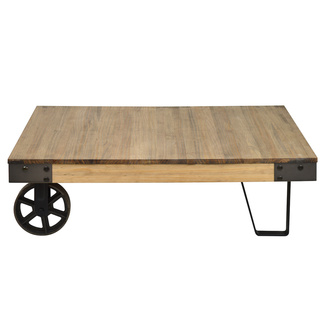 Mesa de Centro Sofá Bristol Ruedas y Patas 80 x 113 x 32 