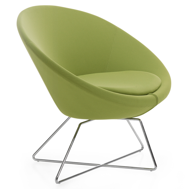 Sillón Circle Asiento Monocarcasa Base Varilla en X 