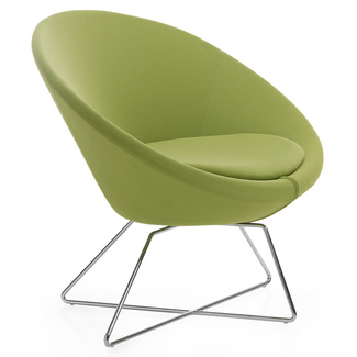 Sillón Circle Asiento Monocarcasa Base Varilla en X 
