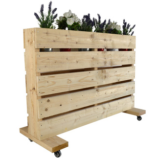 Jardinera Palet con Ruedas Nature