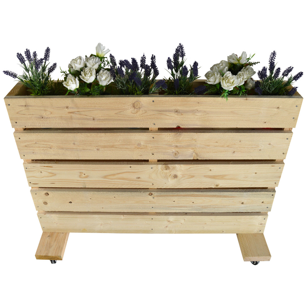 Jardinera Palet con Ruedas Nature
