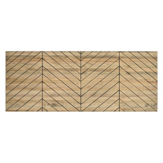 Cabecero Formas Z de Madera 60 x 150 cm Efecto Vintage