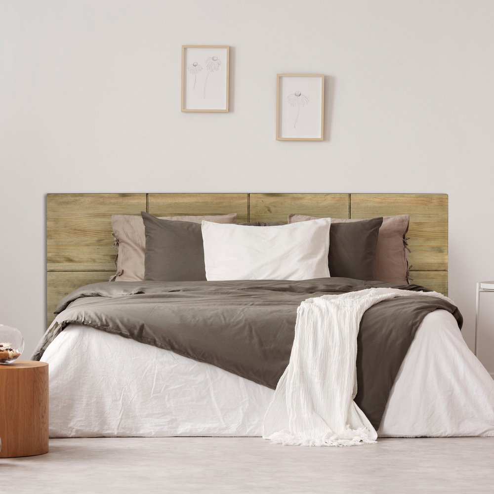 Cabecero Cuadros de Madera 60 x 150 cm Efecto Vintage