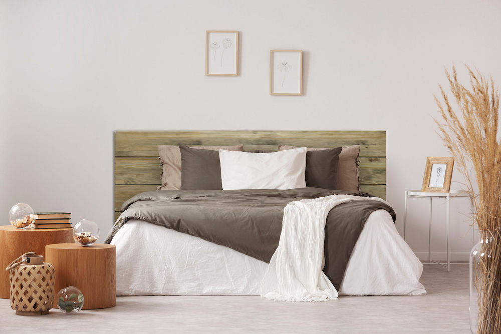 Cabecero 4 Horizontales de Madera 60 x 150 cm Efecto Vintage 