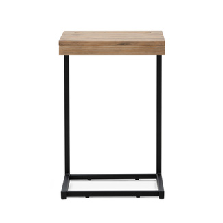 Mesita Ordenador Sofá ECO 50cm Industrial Negro Efecto Vintage
