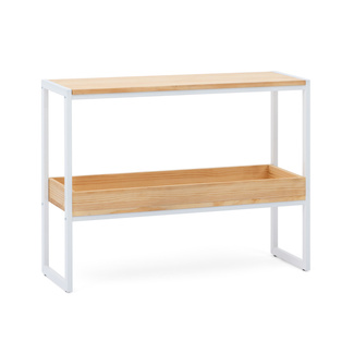 Consola iCub ECO Box Furniture Blanca Natural con Bandeja 