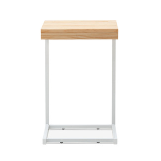 Mesita Ordenador Sofá ECO 50cm Industrial Blanco Natural 