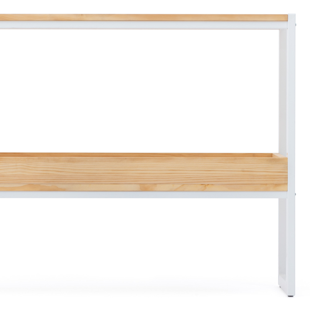 Consola iCub ECO Box Furniture Blanca Natural con Bandeja 