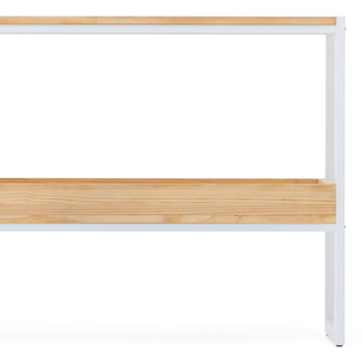 Consola iCub ECO Box Furniture Blanca Natural con Bandeja 