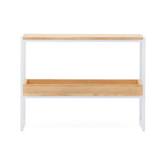 Consola iCub ECO Box Furniture Blanca Natural con Bandeja 